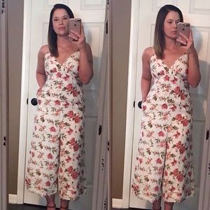 American Eagle floral jumpsuit